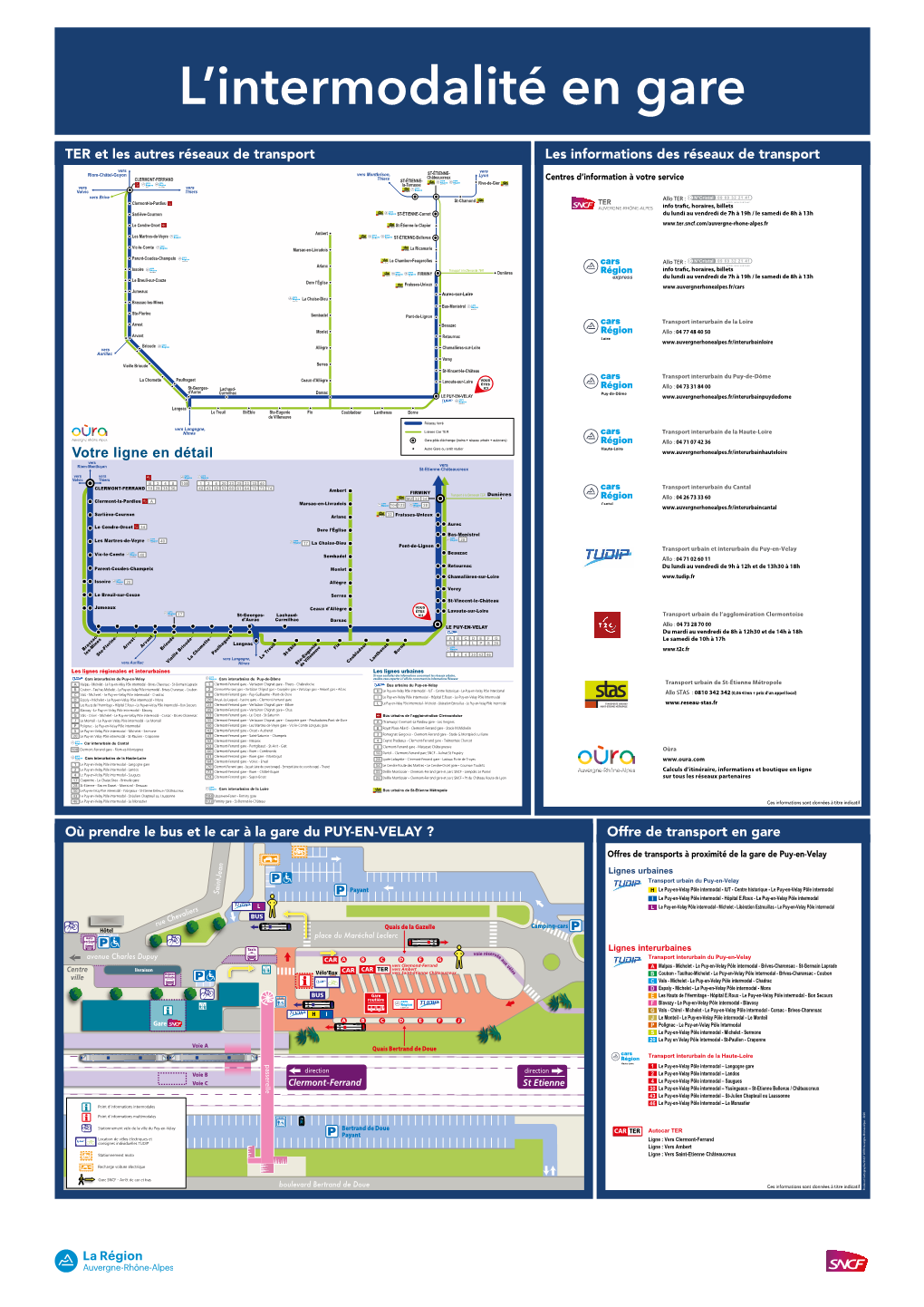 Allo TER : Clermont-La-Pardieu Info Tra C, Horaires, Billets Sarliève-Cournon ST-ÉTIENNE-Carnot Du Lundi Au Vendredi De 7H À 19H / Le Samedi De 8H À 13H