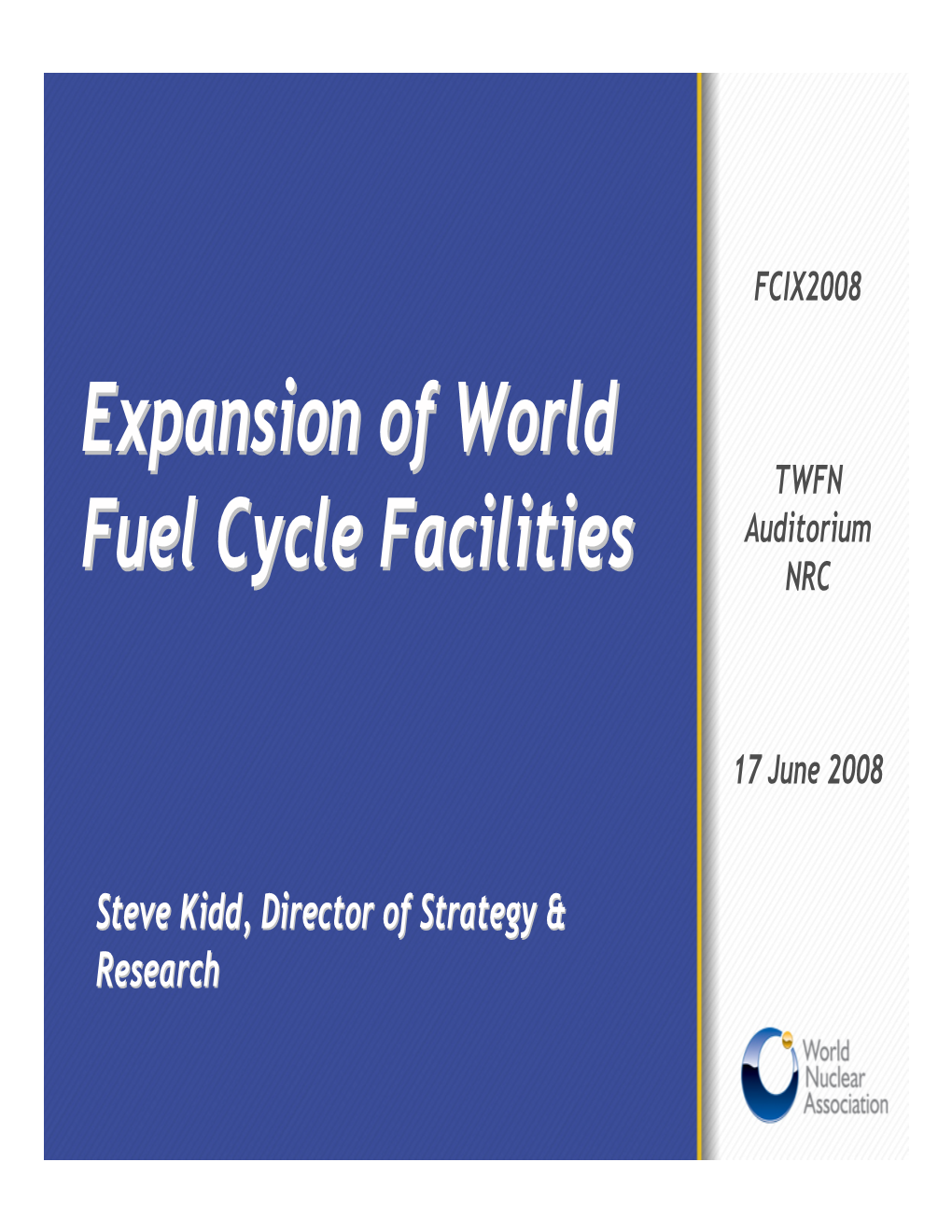 The Nuclear Fuel Cycle