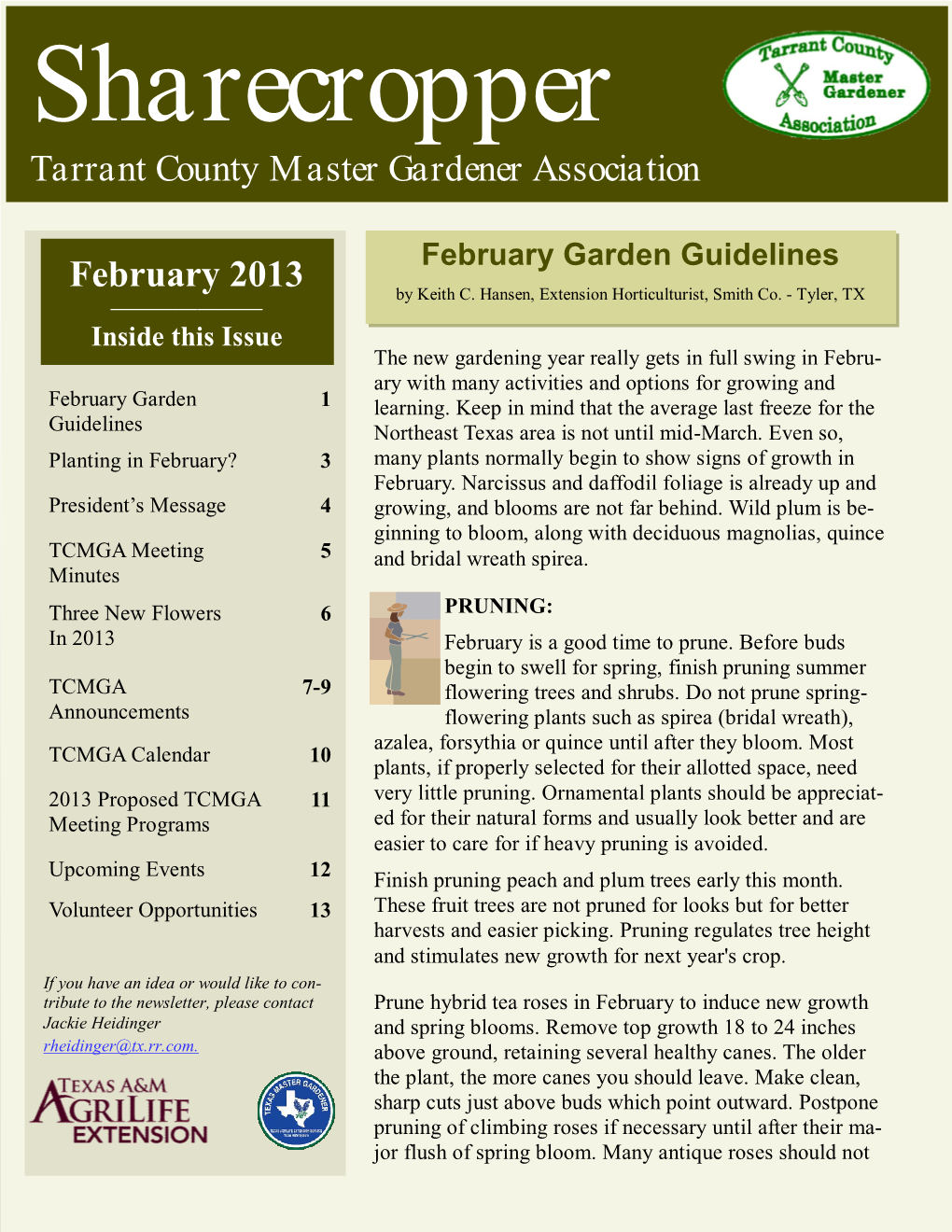 Tarrant County Master Gardener Association February 2013