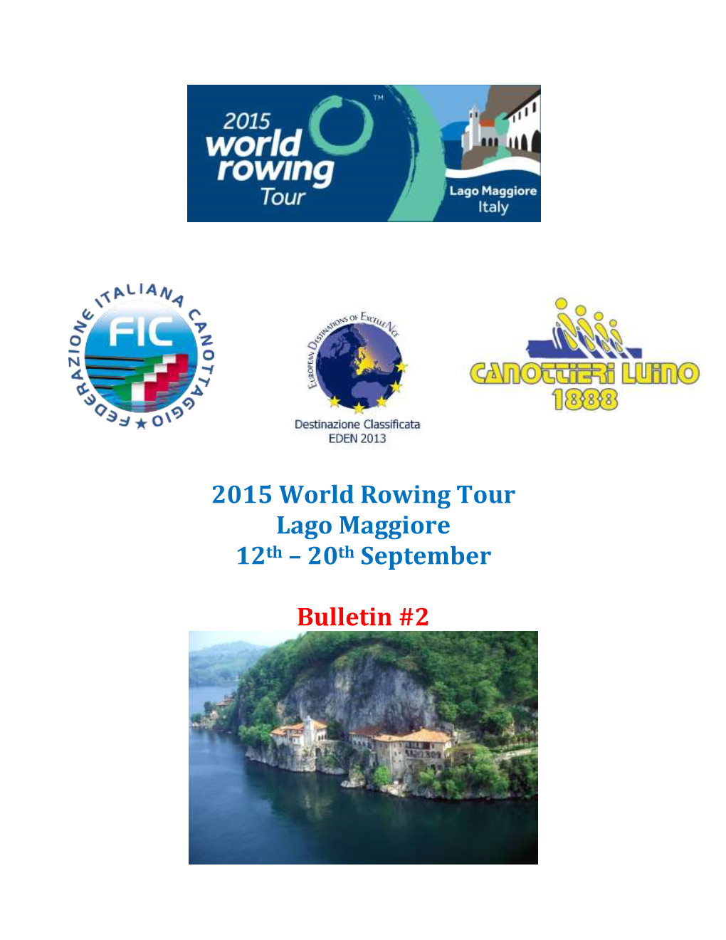 2015 World Rowing Tour Lago Maggiore 12Th – 20Th September