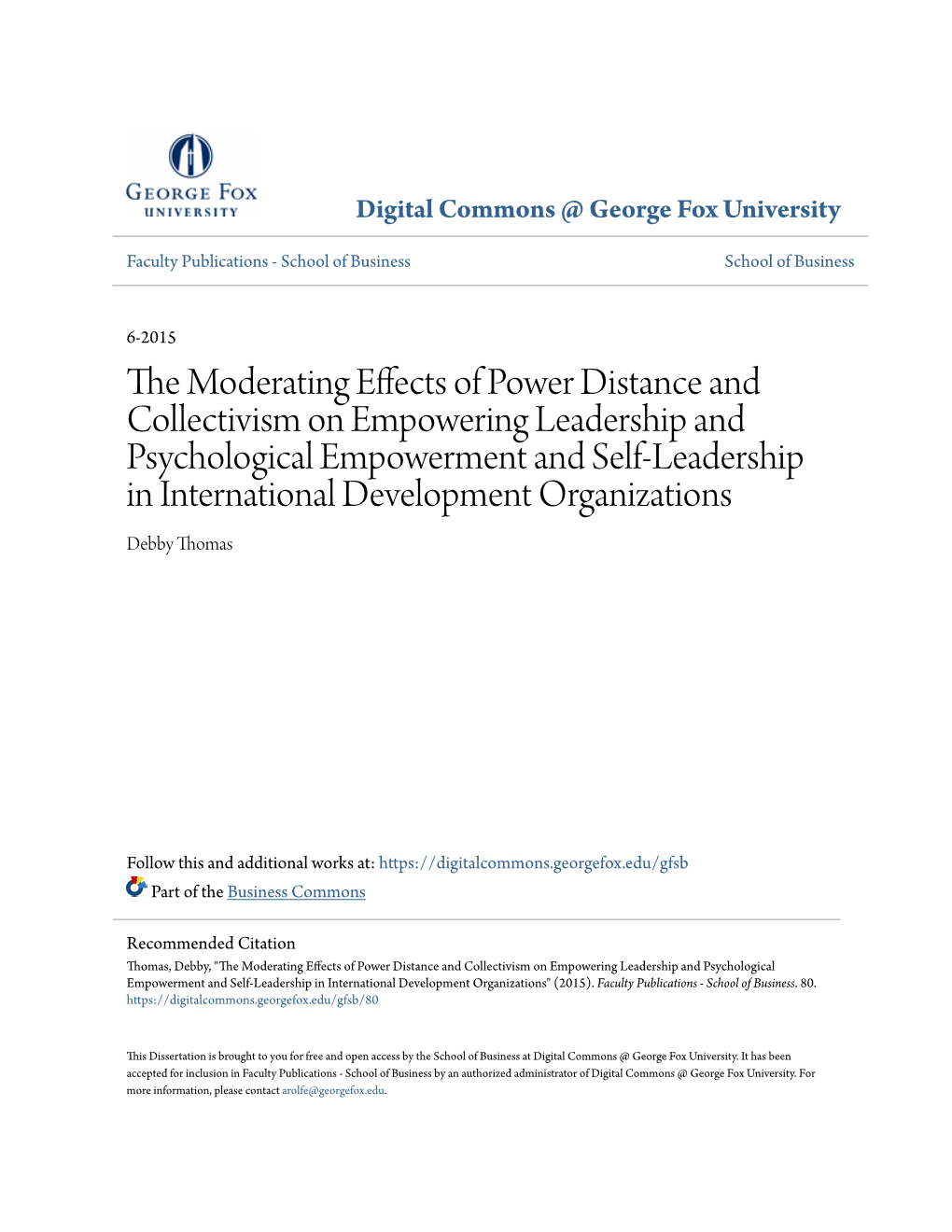 The Moderating Effects of Power Distance and Collectivism On