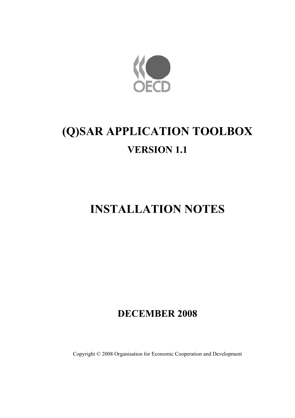 Sar Application Toolbox Installation Notes