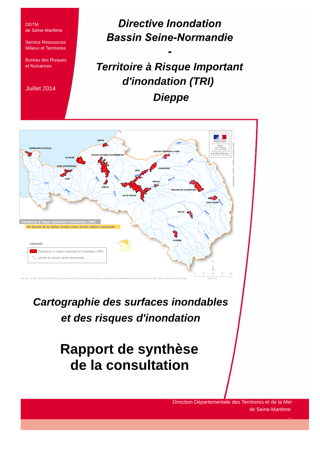 (TRI) Dieppe Cartographie Des Surfaces Inondables Et Des Risques