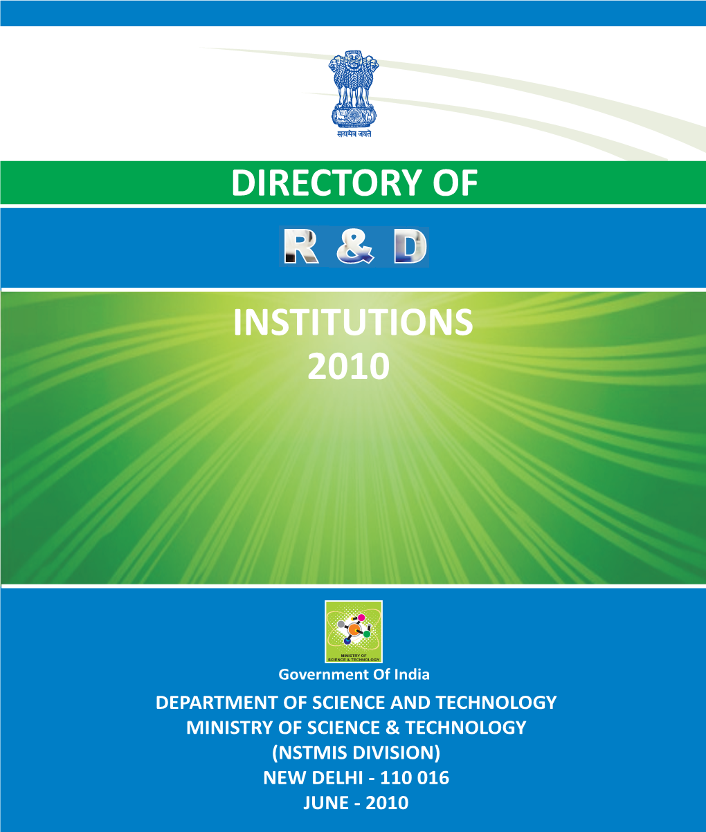 Institutions 2010 Directory Of