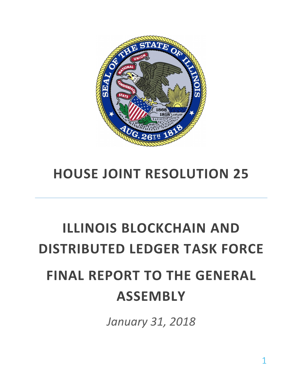 House Joint Resolution 25 Illinois Blockchain and Distributed Ledger