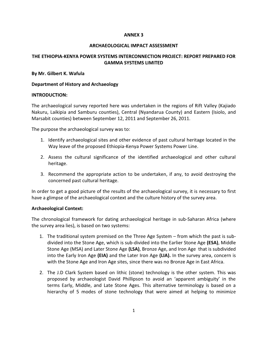 Annex 3 Archaeological Impact Assessment