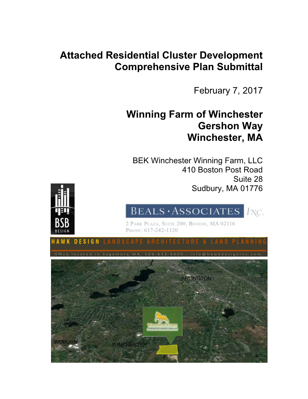 Attached Residential Cluster Development Comprehensive Plan Submittal