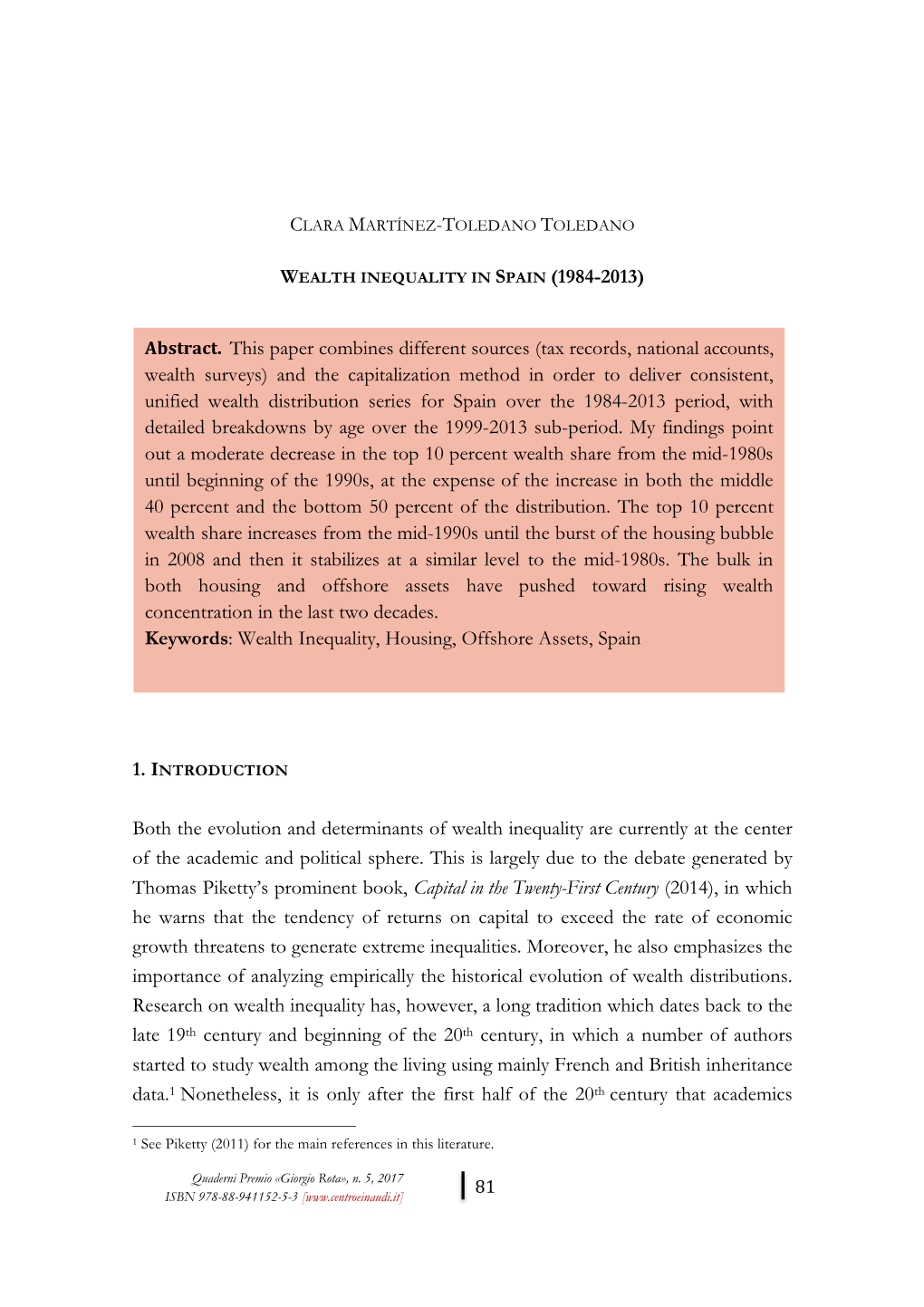 Wealth Inequality Spain