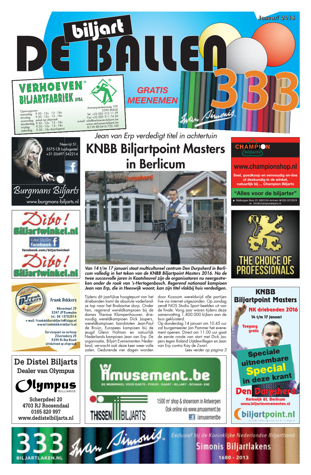 KNBB Biljartpoint Masters in Berlicum Snel, Goedkoop En Eenvoudig On-Line of Deskundig in De Winkel, Natuurlijk Bij