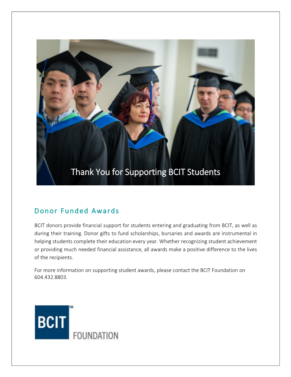 Bcit : : Foundation : : Donor Awards