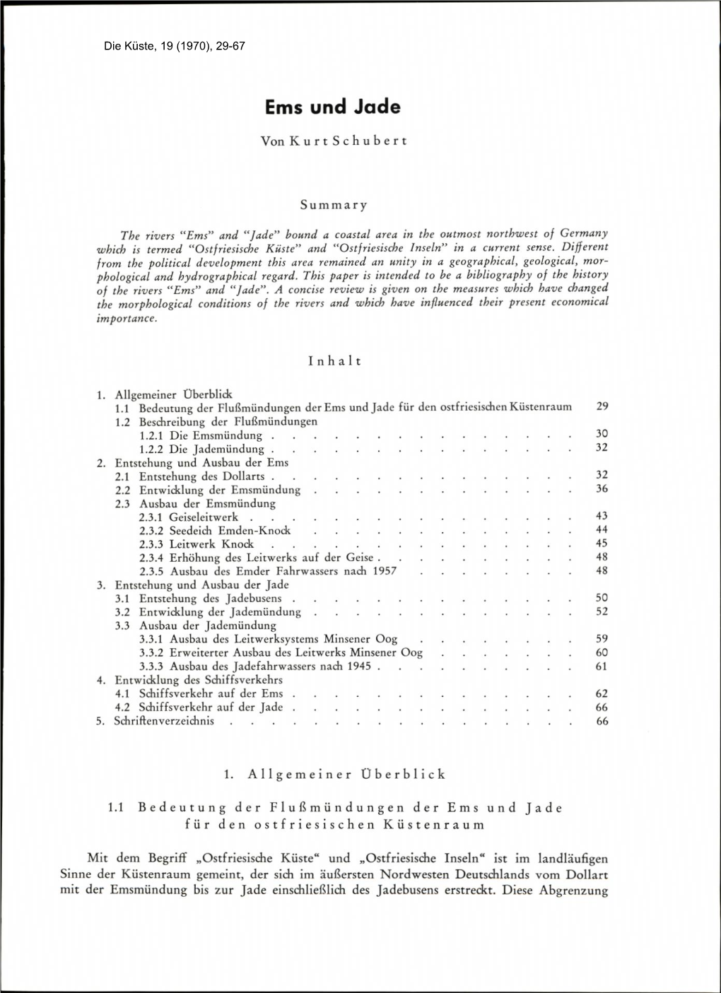 Die Küste, 19 (1970), 29-67