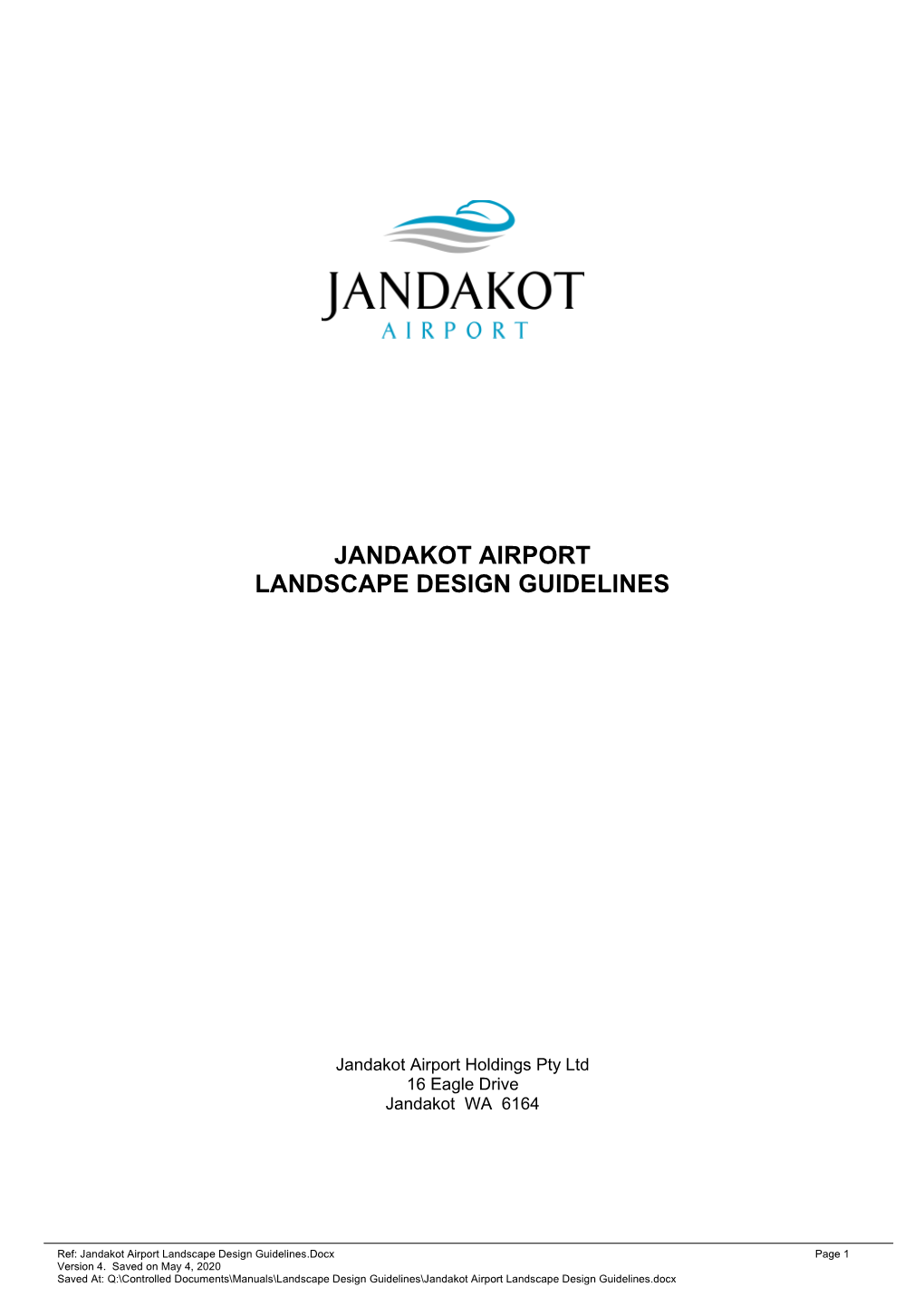 Jandakot Airport Landscape Design Guidelines