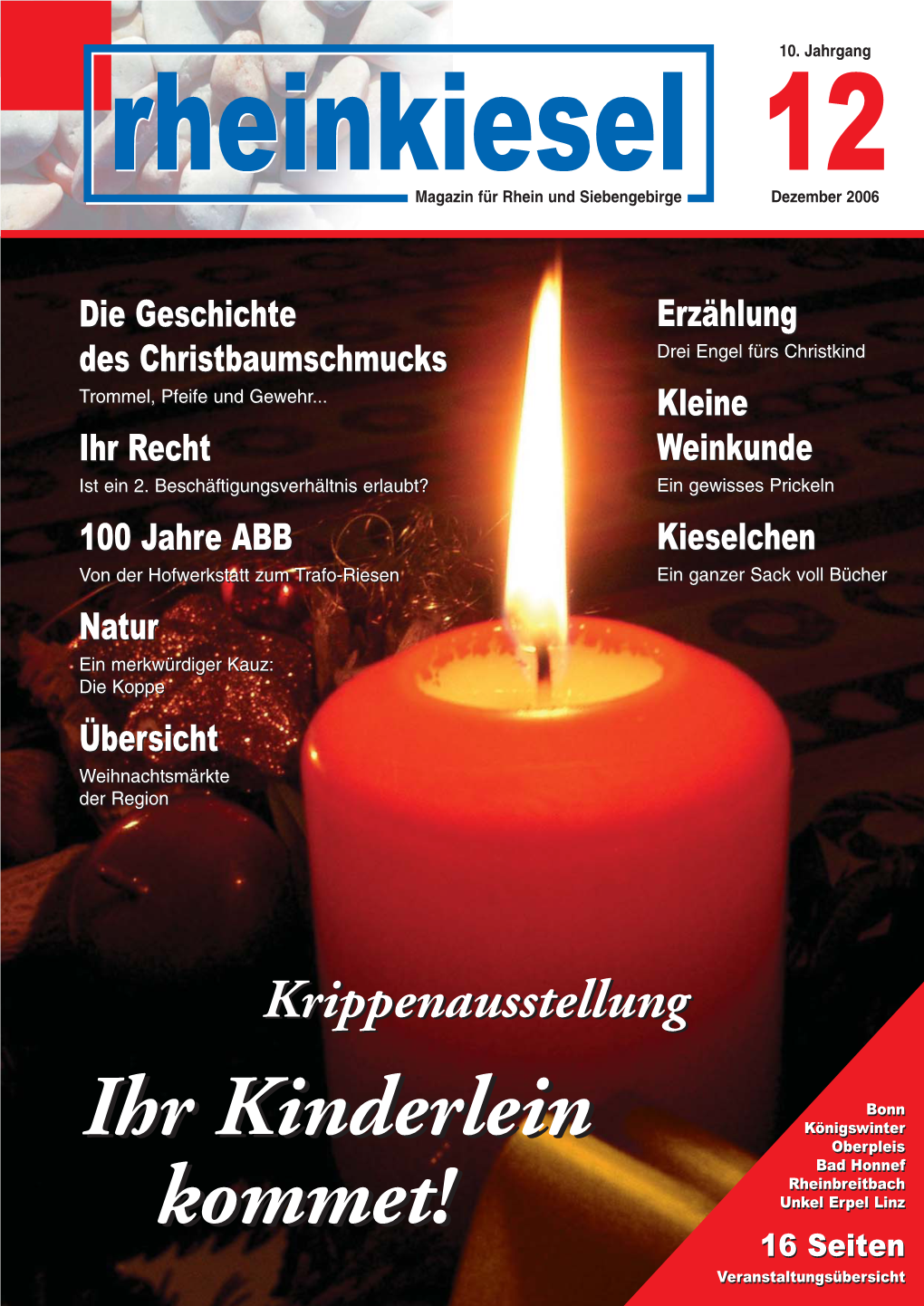 Dezember 2006 Magazin Rheinkiesel Mit Bericht Krippenwelt Waldbreitbach