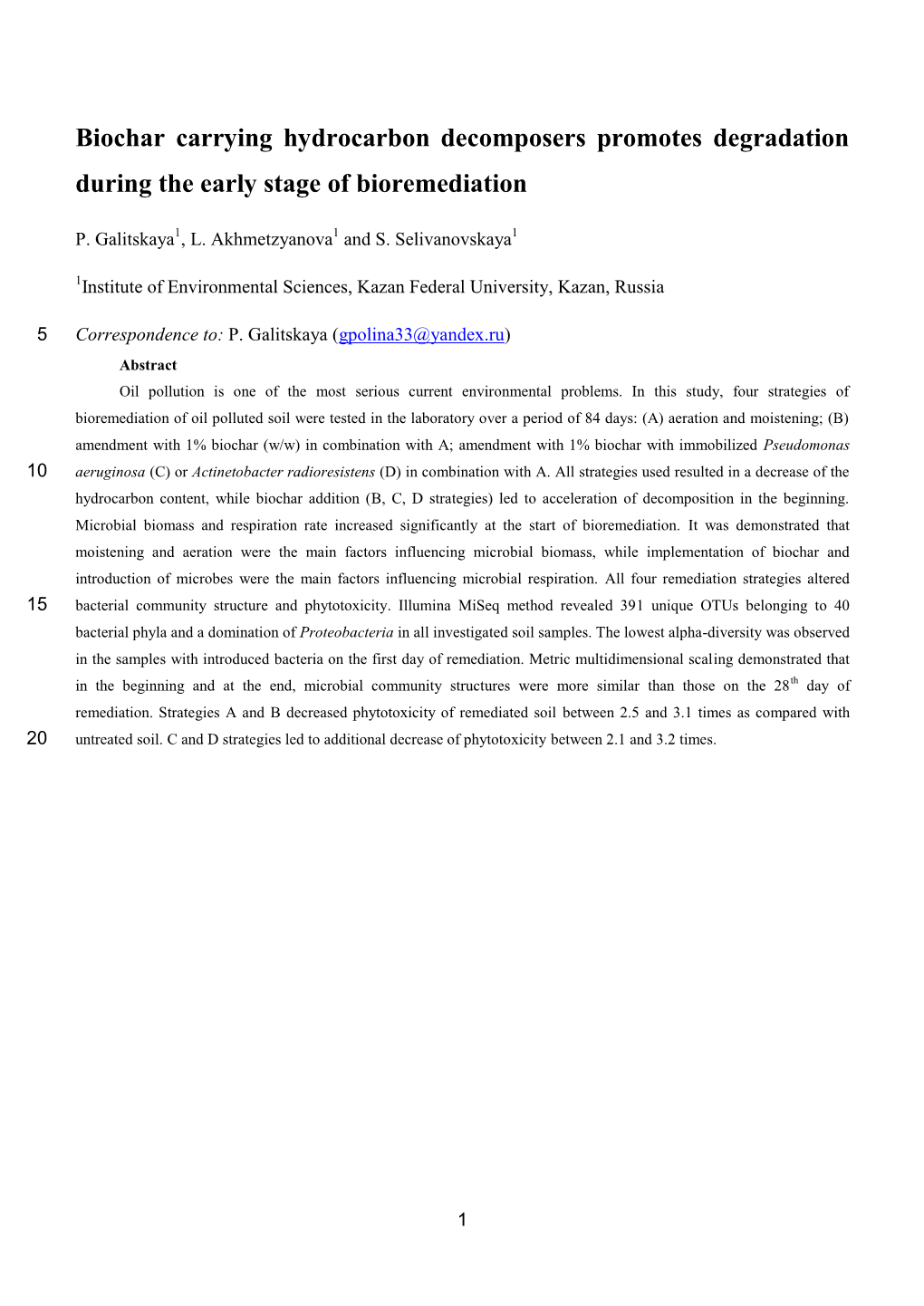 Biochar Carrying Hydrocarbon Decomposers Promotes Degradation During the Early Stage of Bioremediation