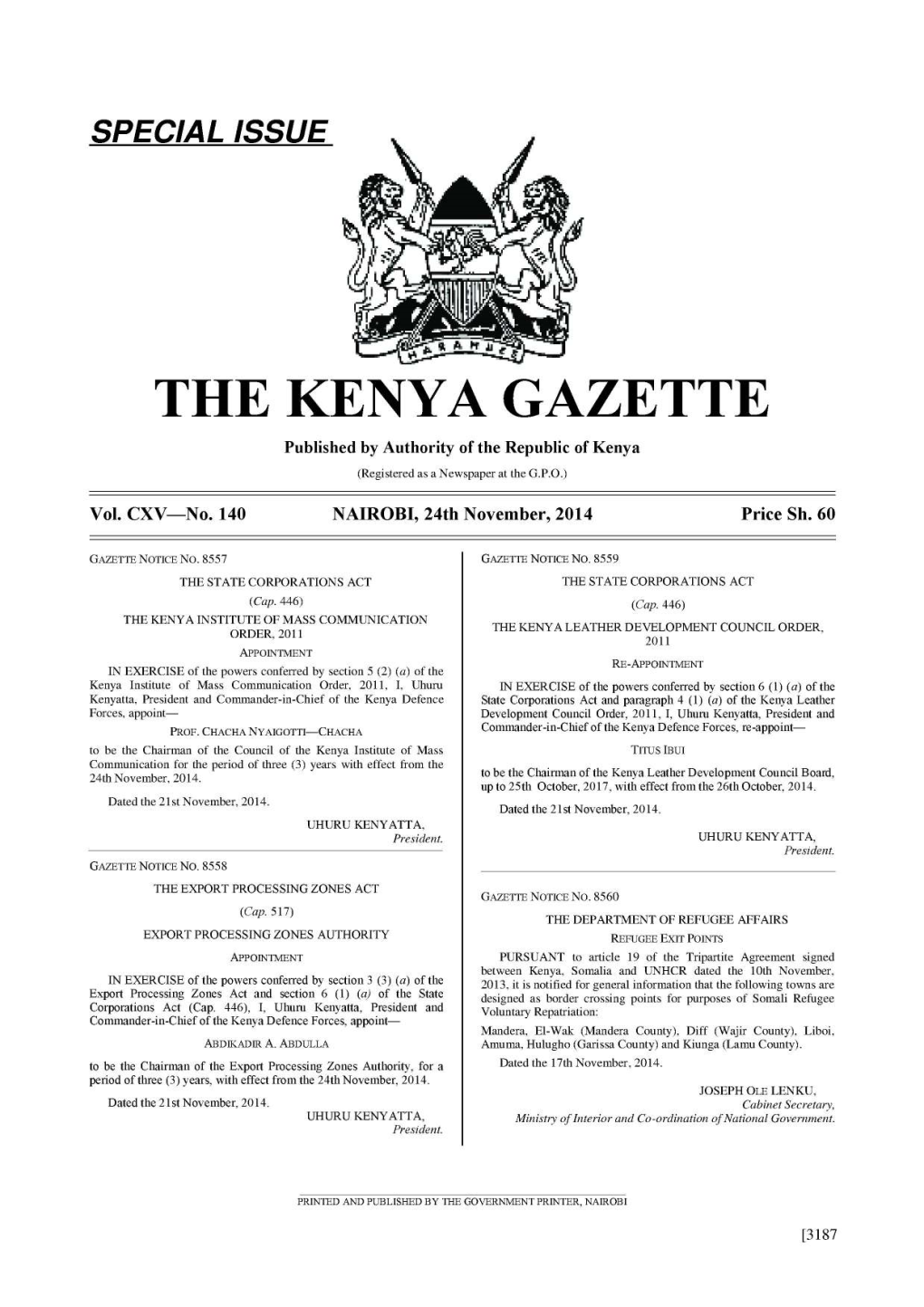 The Kenya Gazette