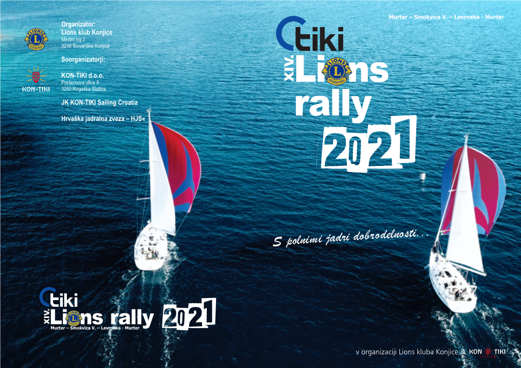 BILTEN REGATE XIV. TIKI Lions Rally 2021