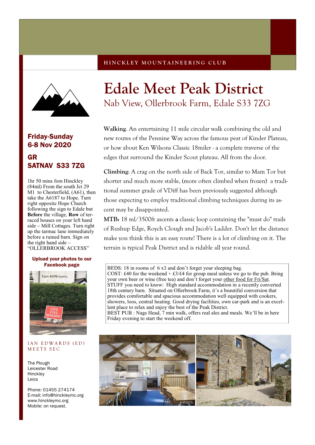 Edale Meet Peak District Nab View, Ollerbrook Farm, Edale S33 7ZG