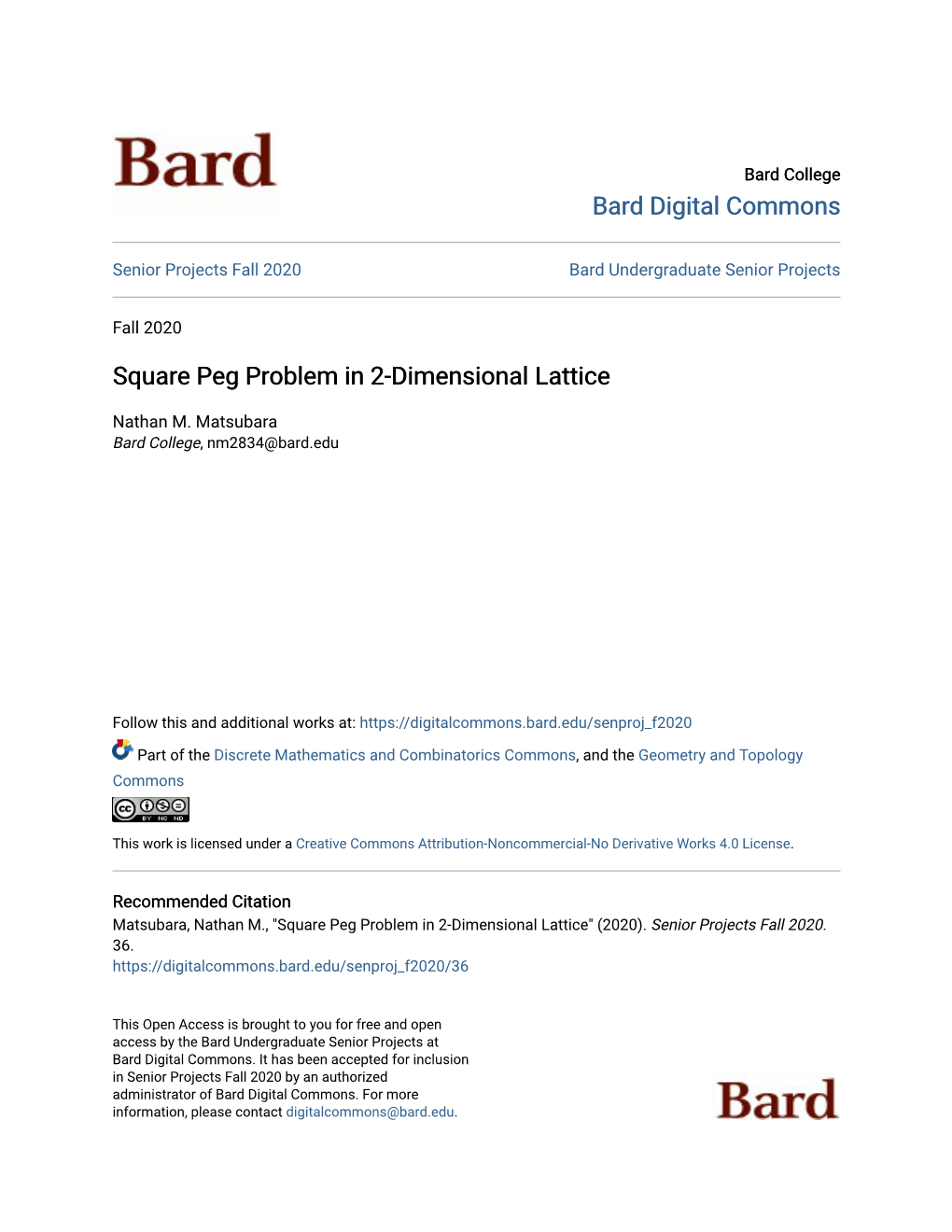 Square Peg Problem in 2-Dimensional Lattice