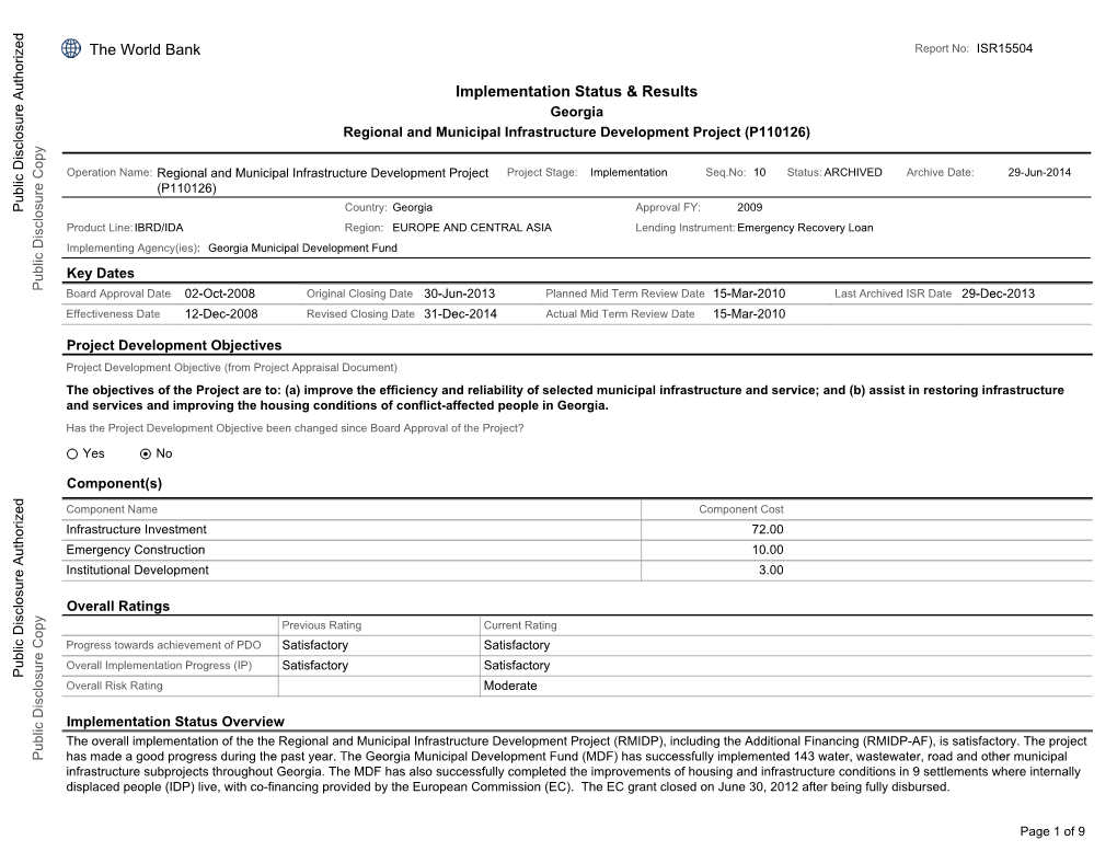 World Bank Document