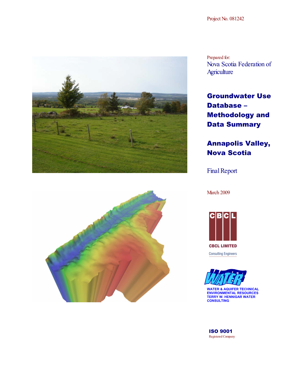 Groundwater Use Survey, Annapolis Valley NS