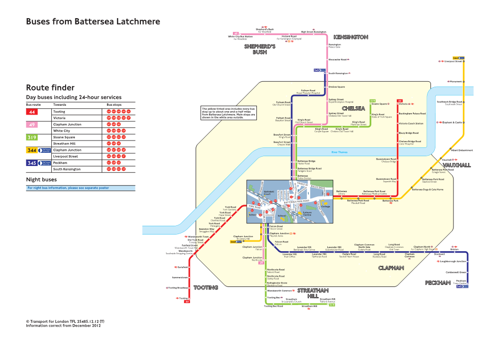 Buses from Battersea Latchmere