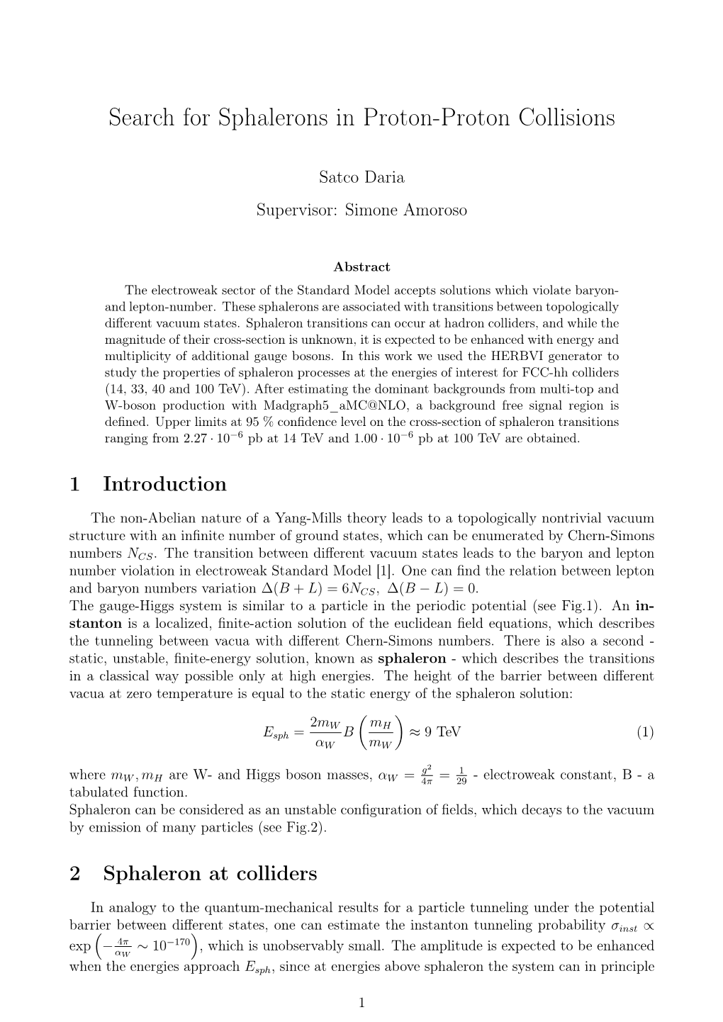 Search for Sphalerons in Proton-Proton Collisions