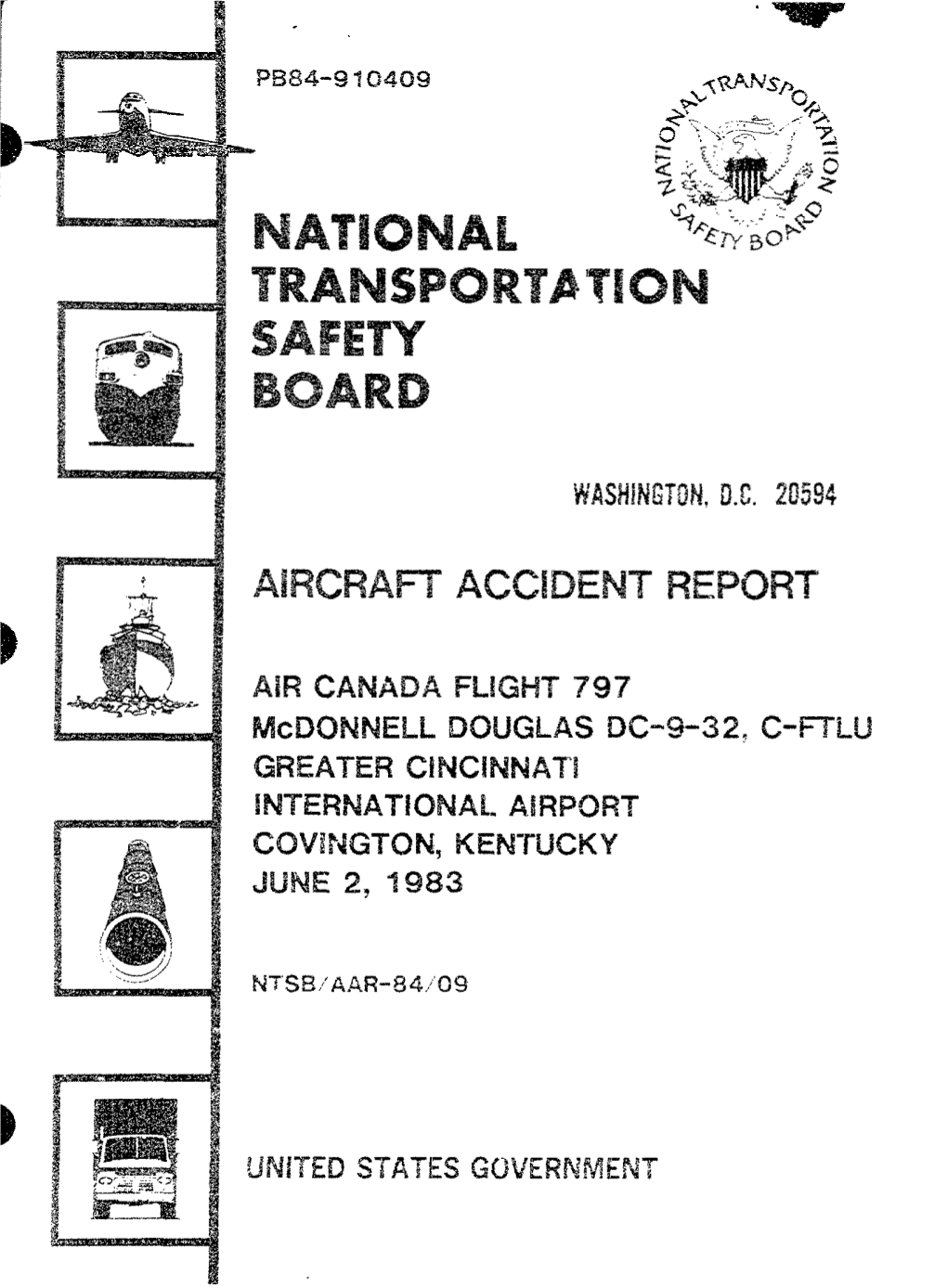 NTSB Aircraft Accident Report: Air Canada Flight