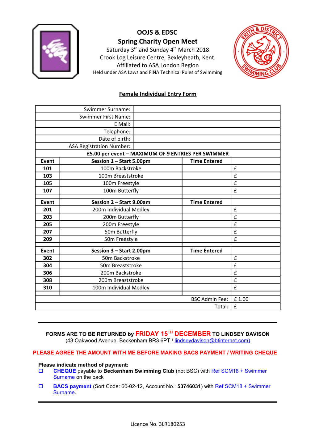 Spring Charity Open Meet