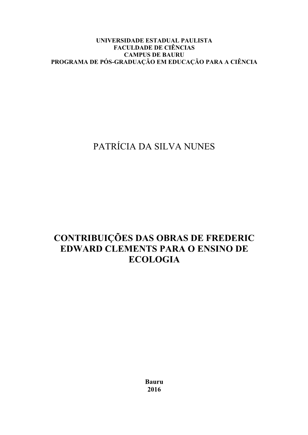 Patrícia Da Silva Nunes Contribuições Das Obras De Frederic Edward