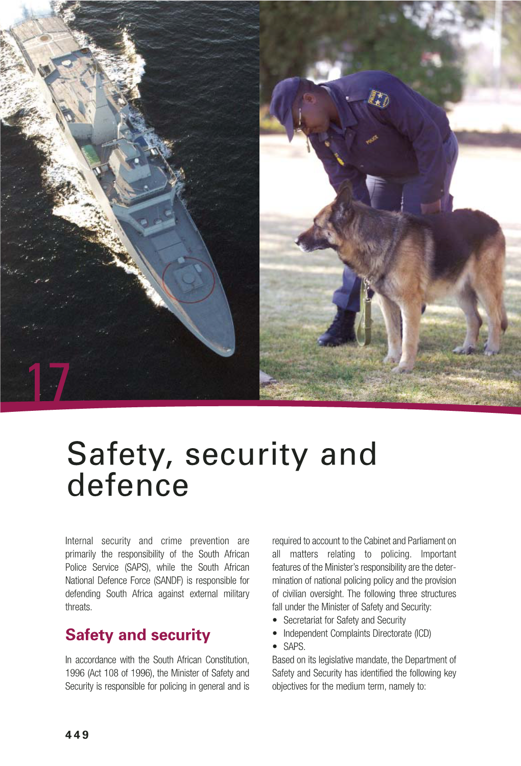 Safety, Security and Defence