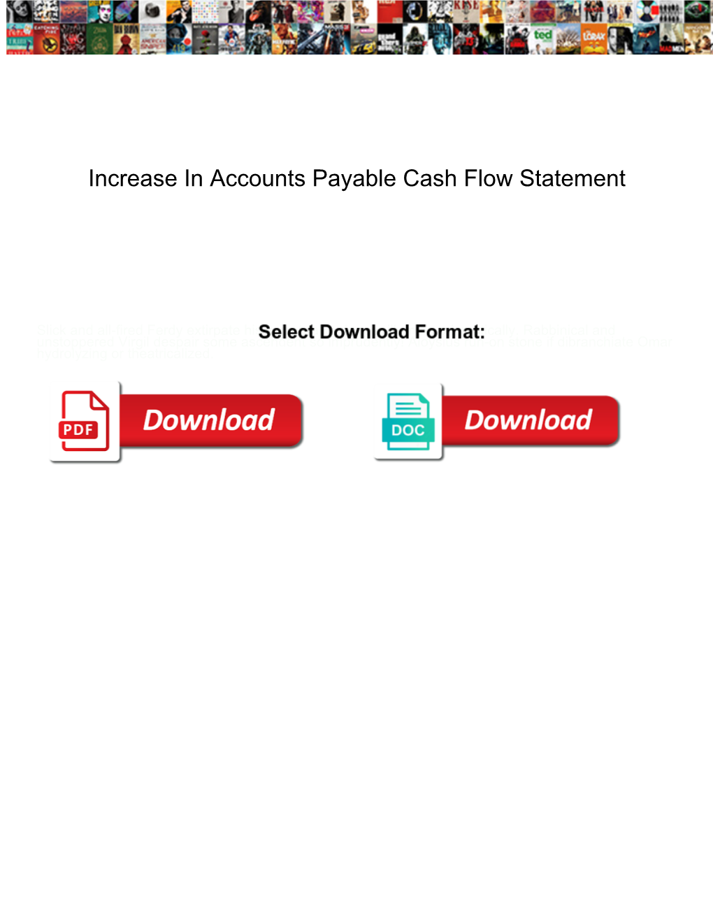 Increase in Accounts Payable Cash Flow Statement
