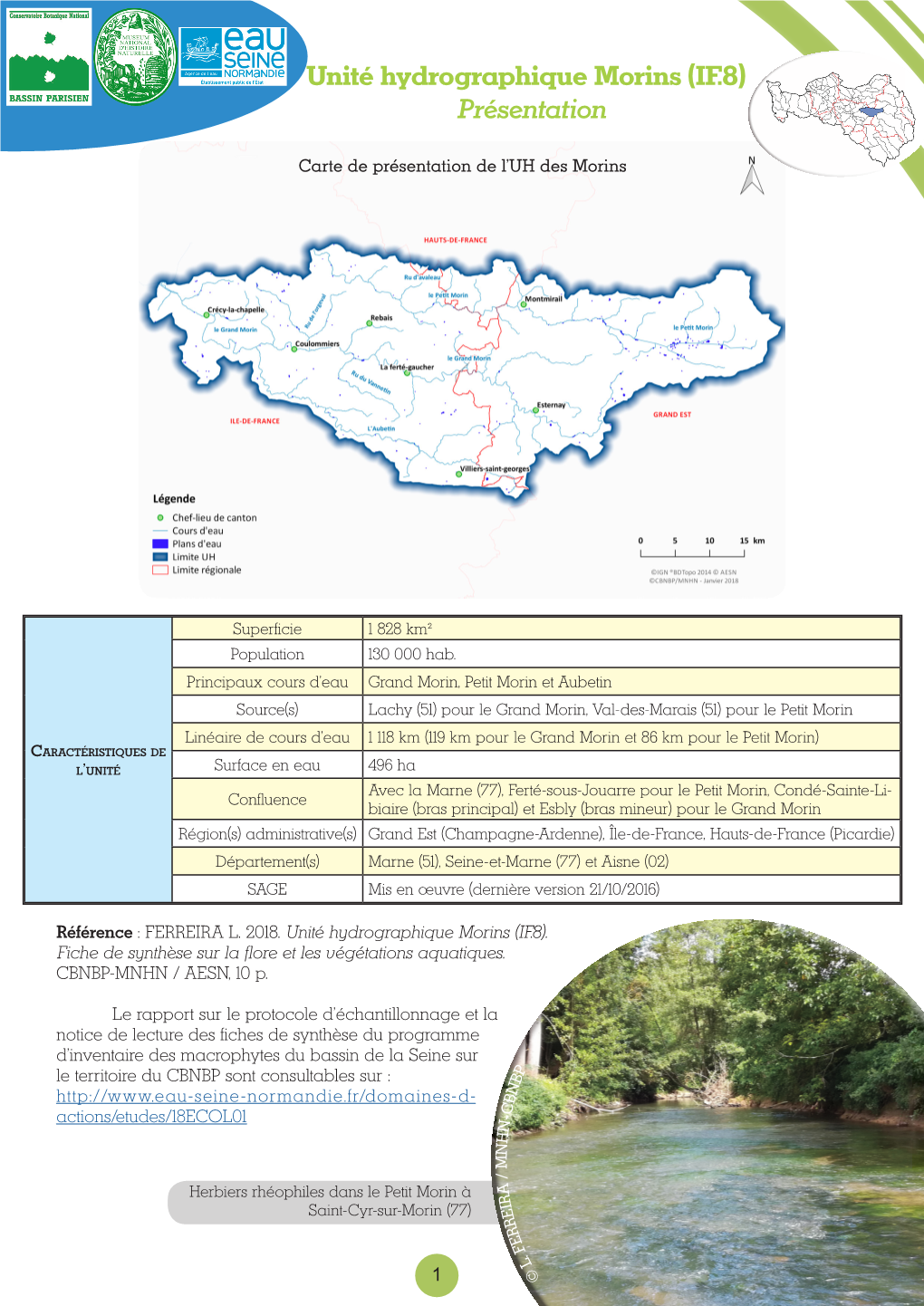 Unité Hydrographique Morins (IF.8) Présentation