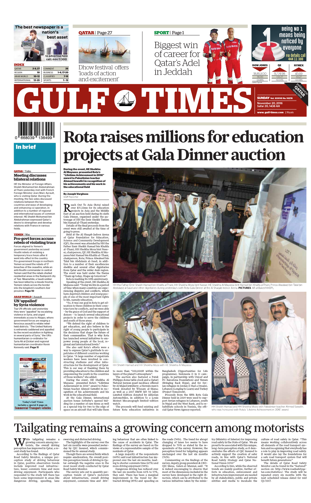 Rota Raises Millions for Education Projects at Gala Dinner Auction