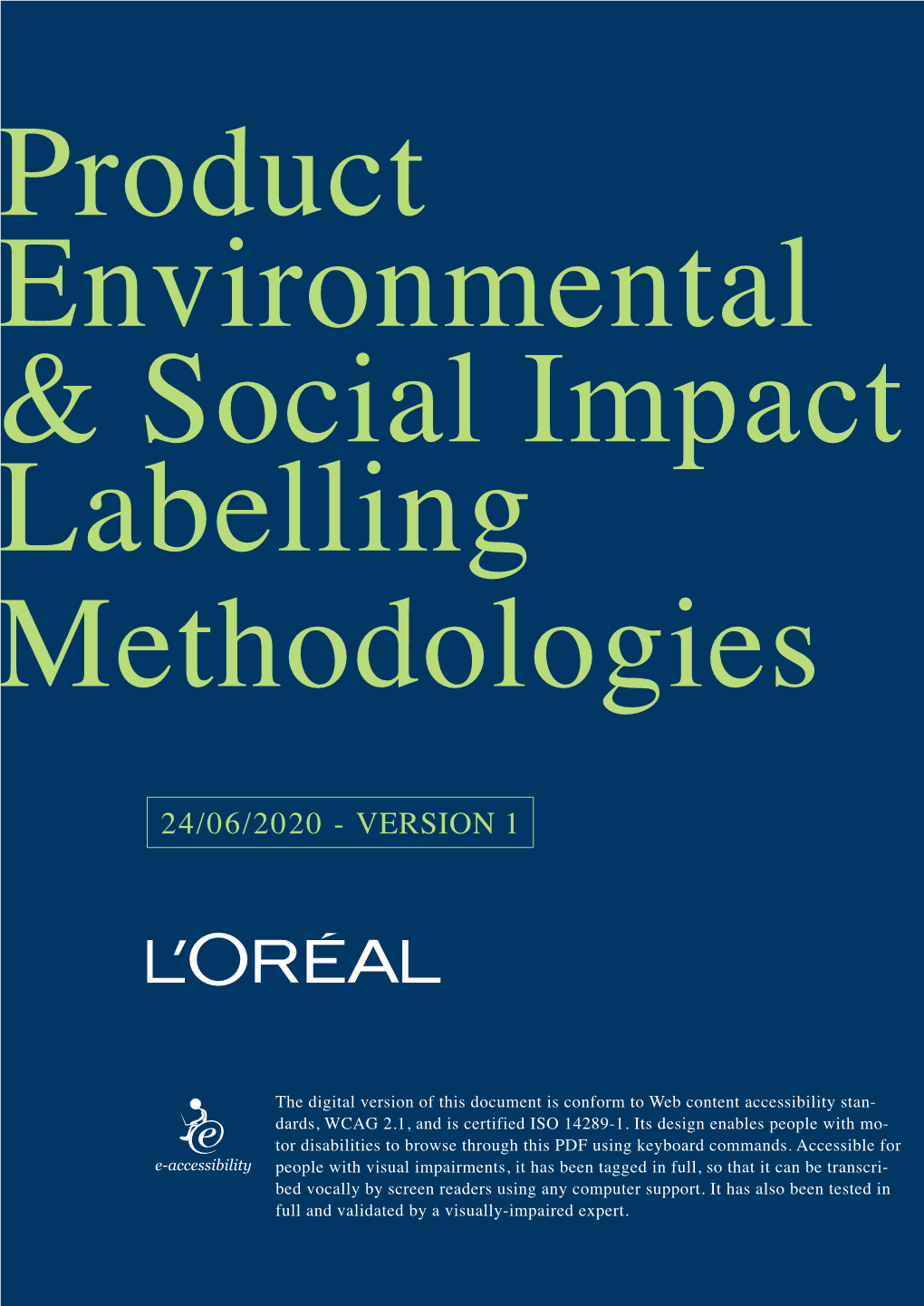 Product Environmental & Social Labelling Methodologies