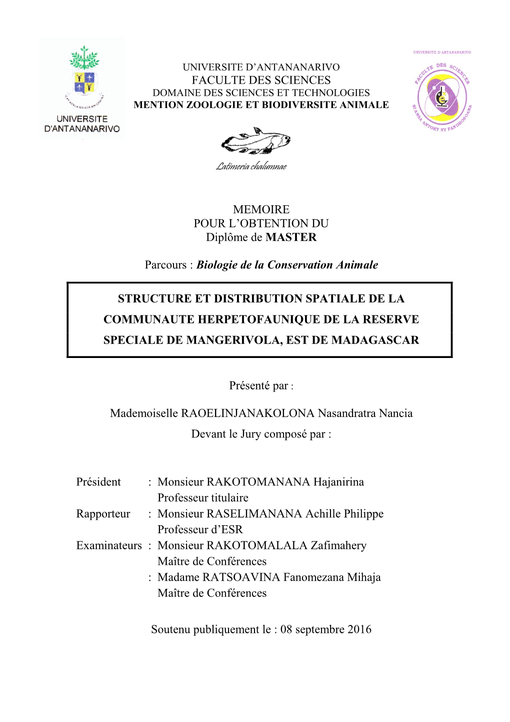 Biologie De La Conservation Animale STRUCTURE