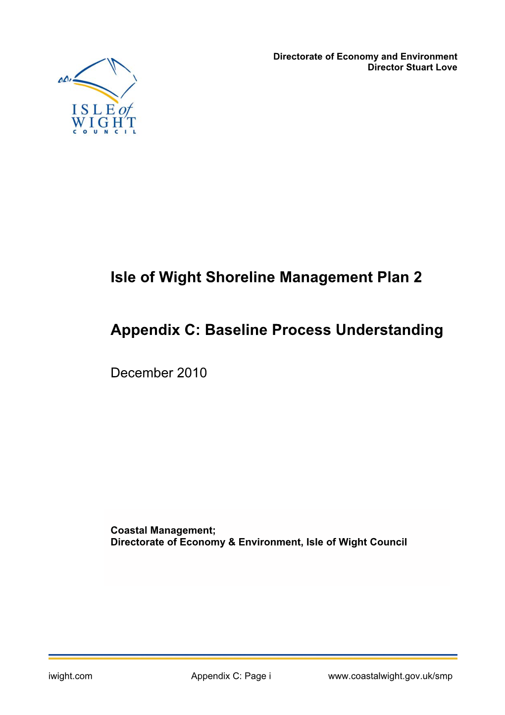 Appendix C: Baseline Process Understanding