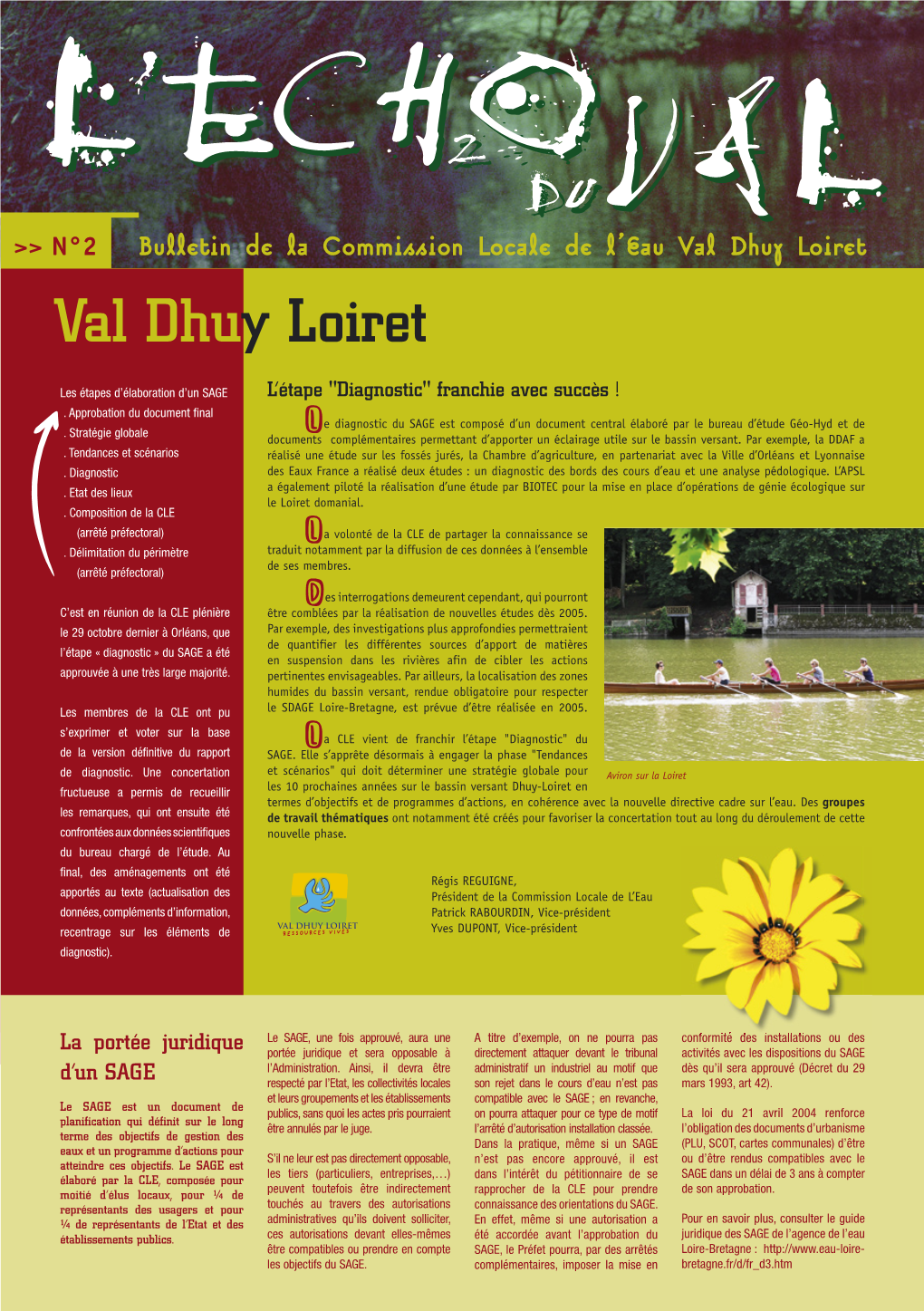 Bulletin De La Commission Locale De L'eau Val Dhuy Loiret