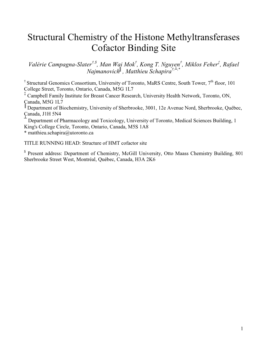 Structural Chemistry of the Histone Methyltransferases Cofactor Binding Site