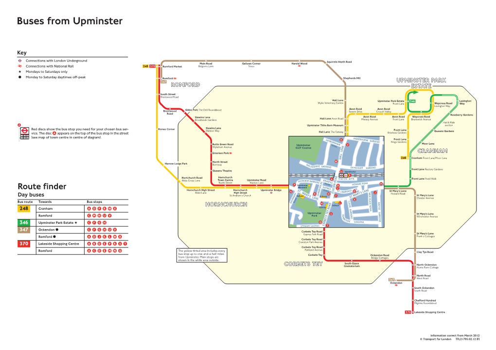 Buses from Upminster