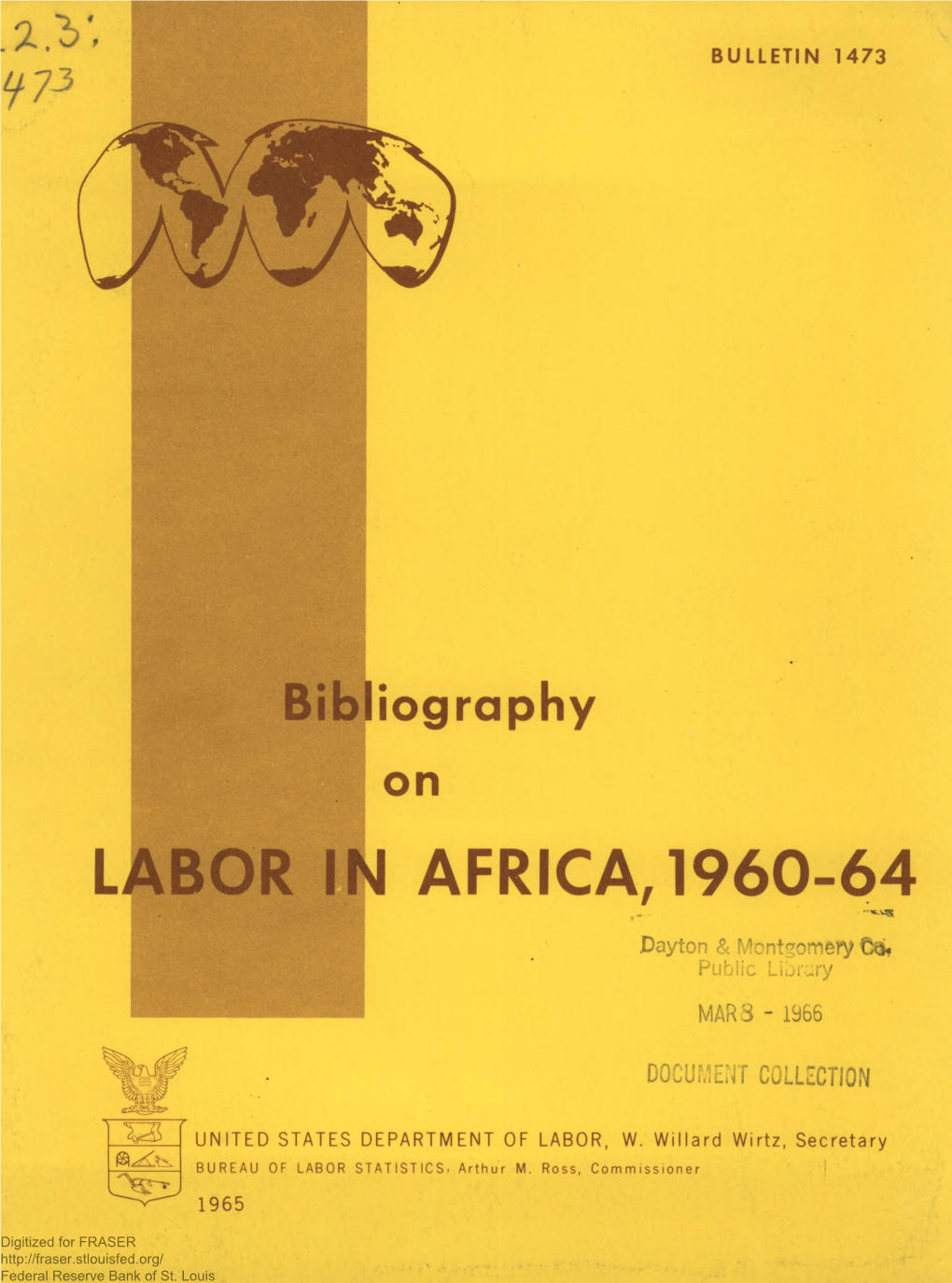 Bibliography on LABOR in AFRICA, 1960-64