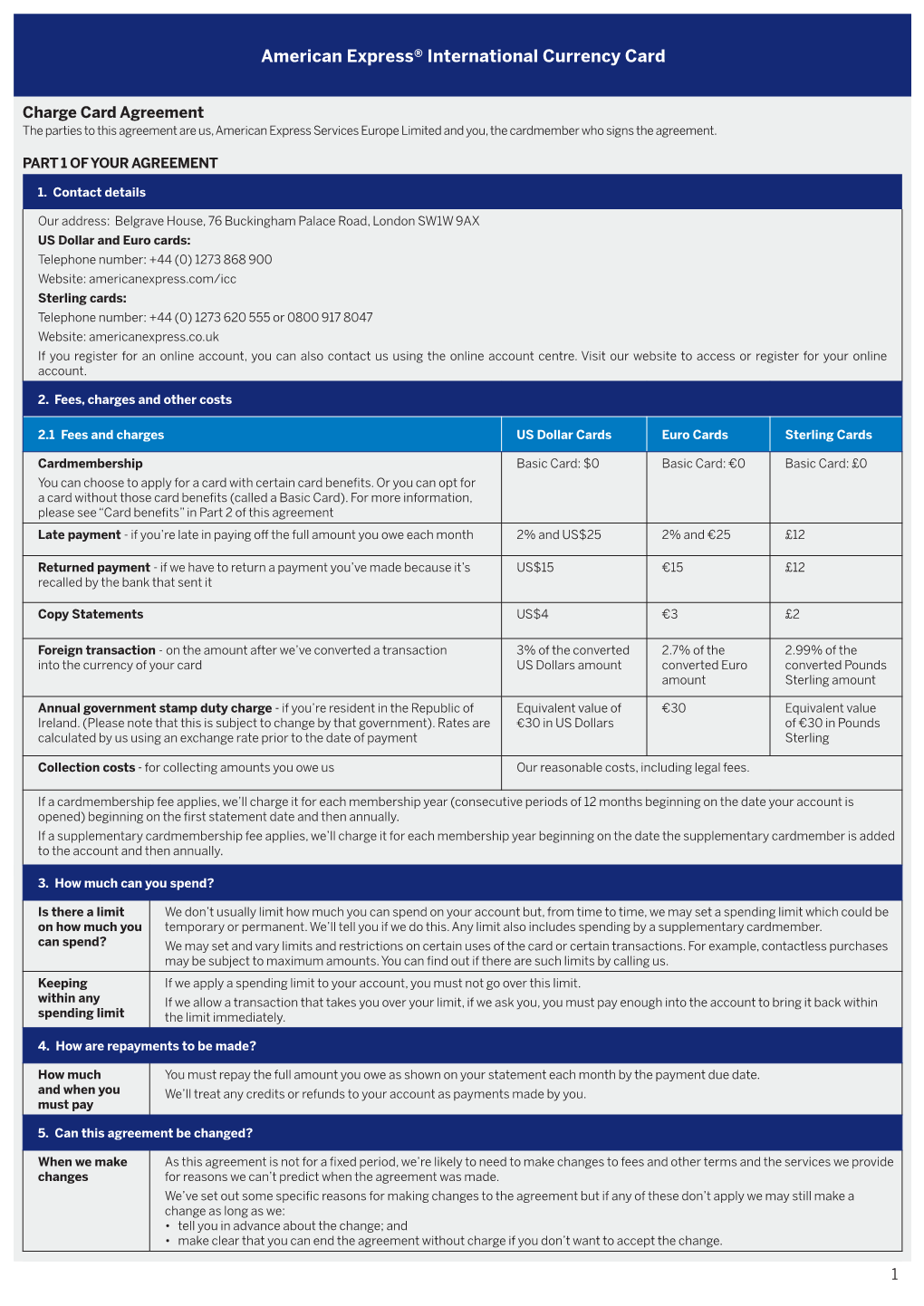 American Express® International Currency Card