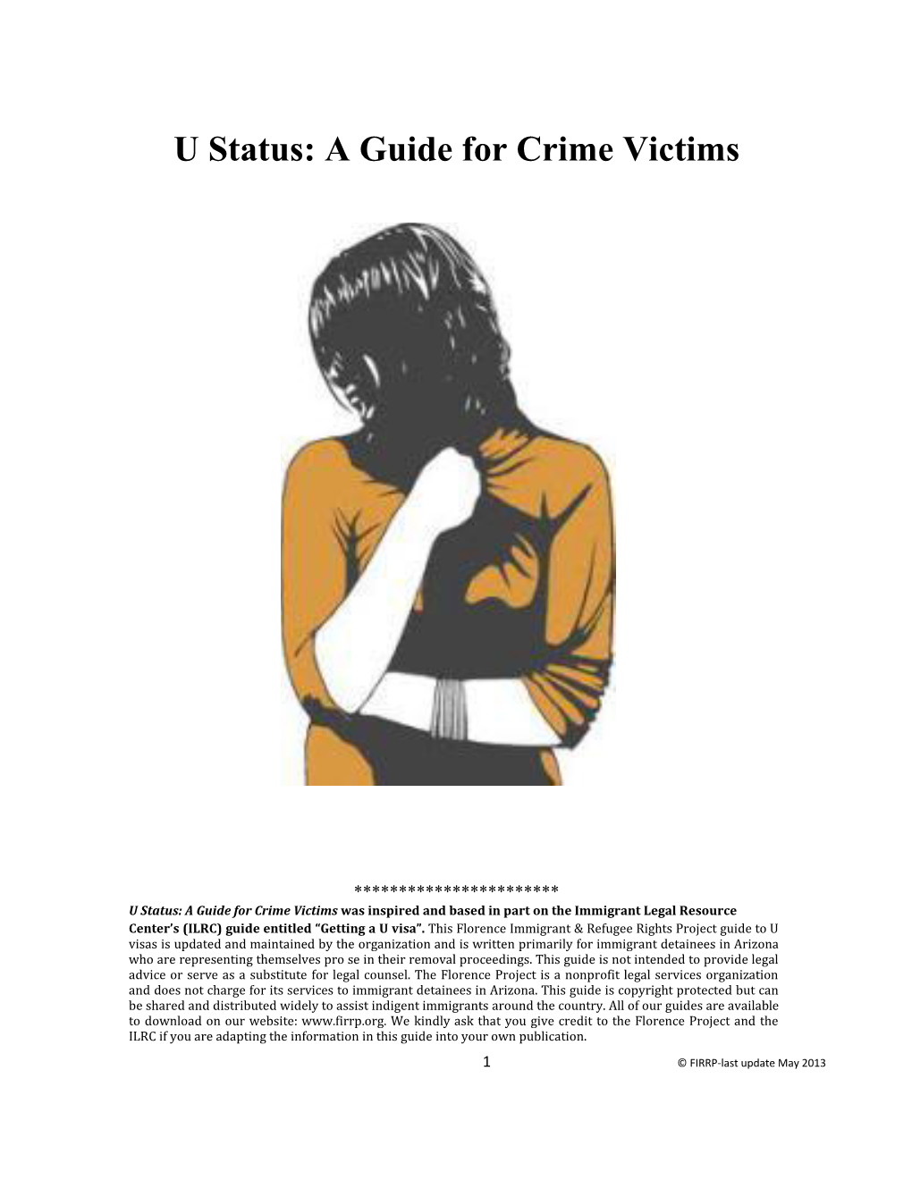 U Status: a Guide for Crime Victims
