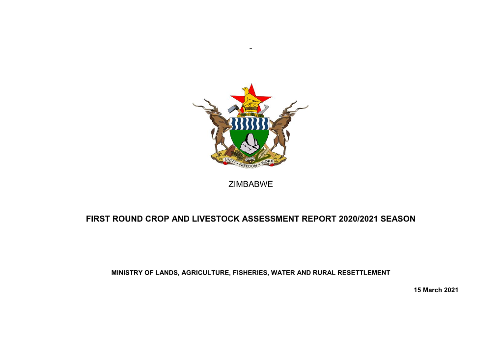 Zimbabwe First Round Crop and Livestock Assessment Report 2020