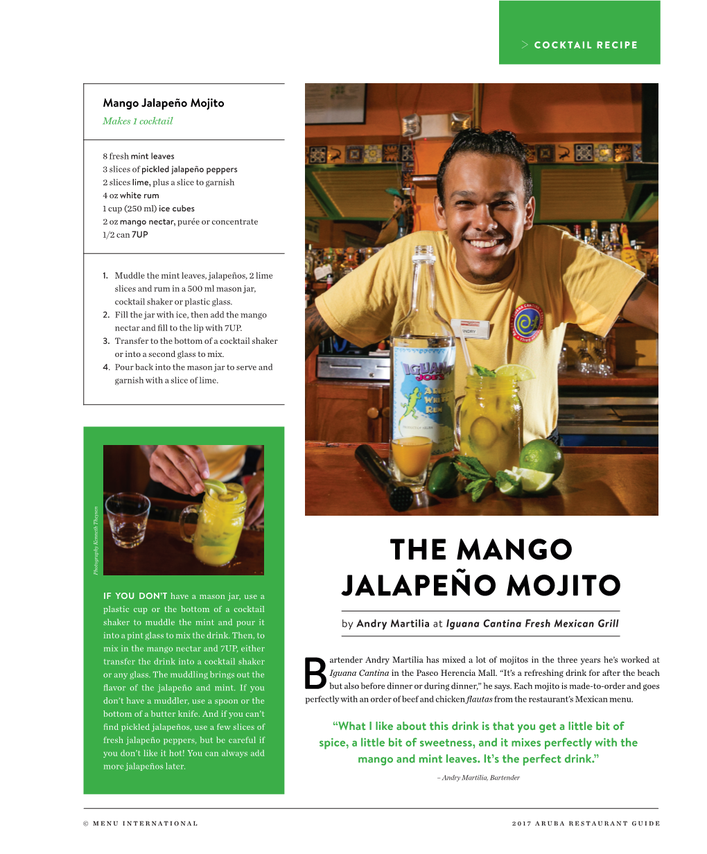 The Mango Jalapeño Mojito