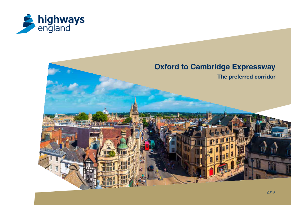 Oxford to Cambridge Expressway the Preferred Corridor