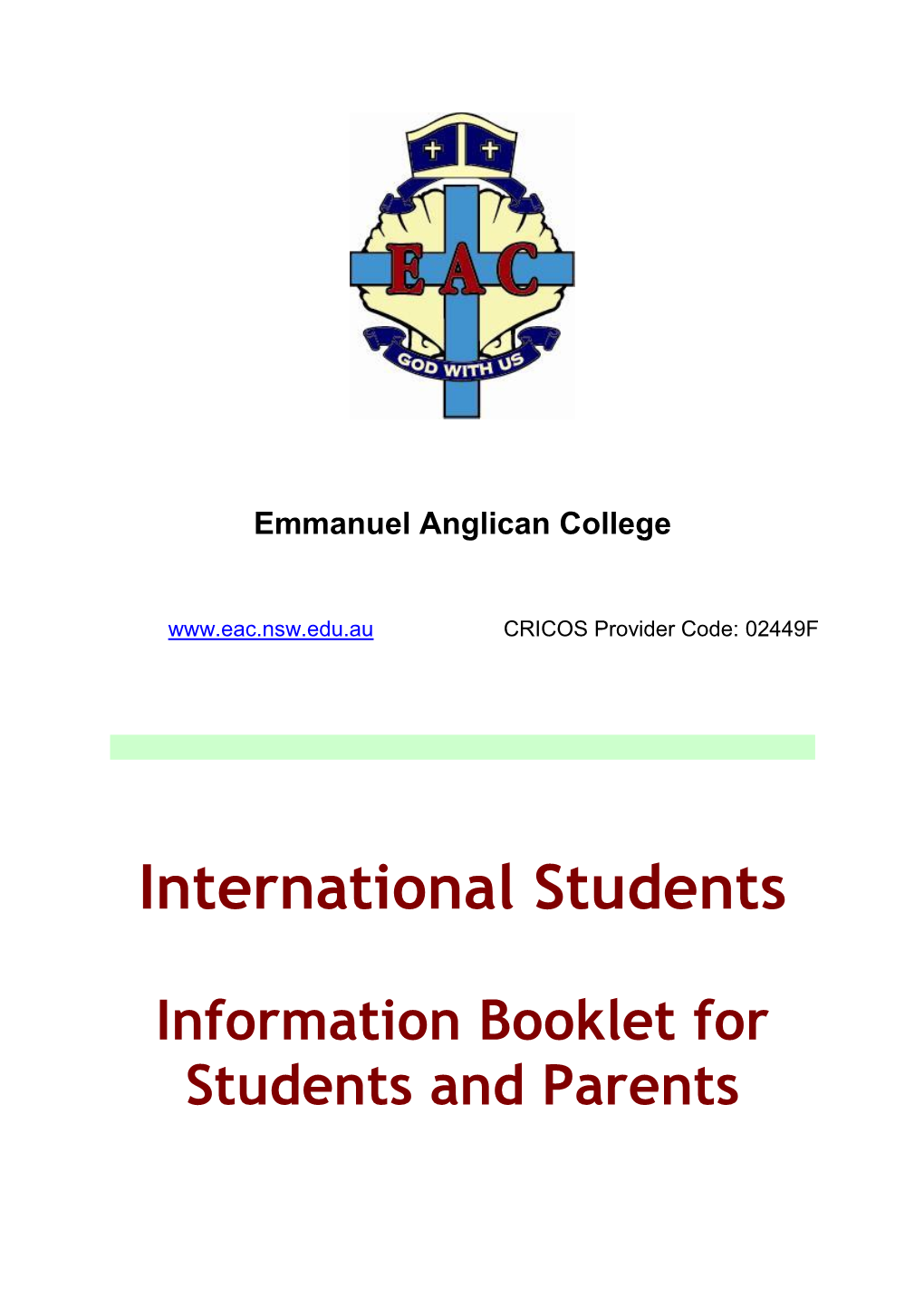 International Student Booklet
