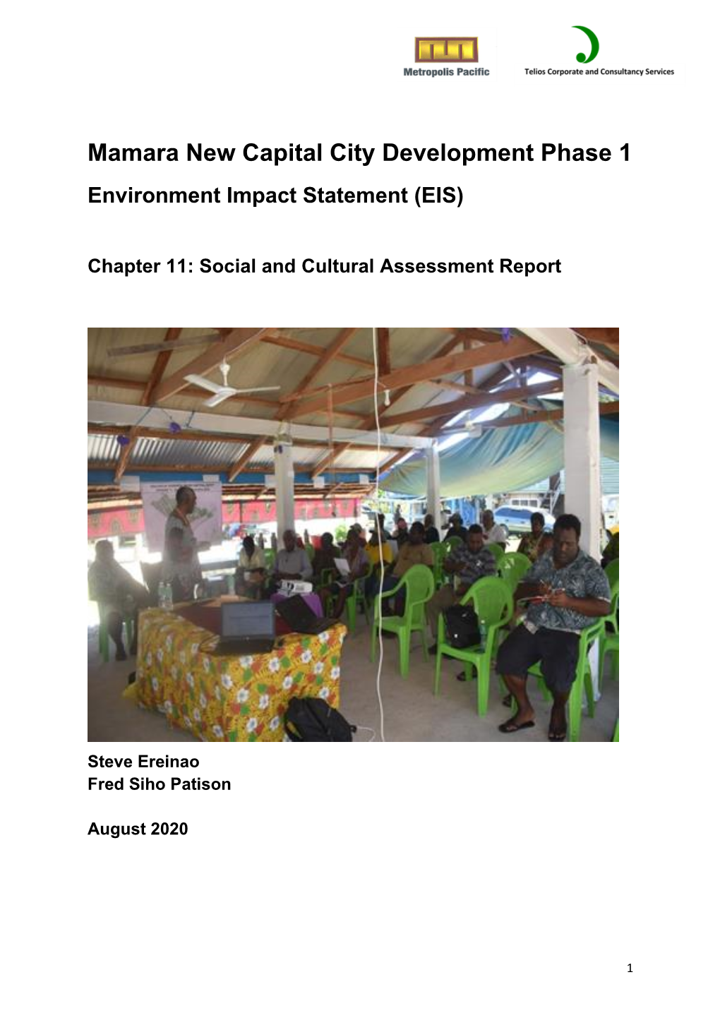 Mamara New Capital City Development Phase 1 Environment Impact Statement (EIS)