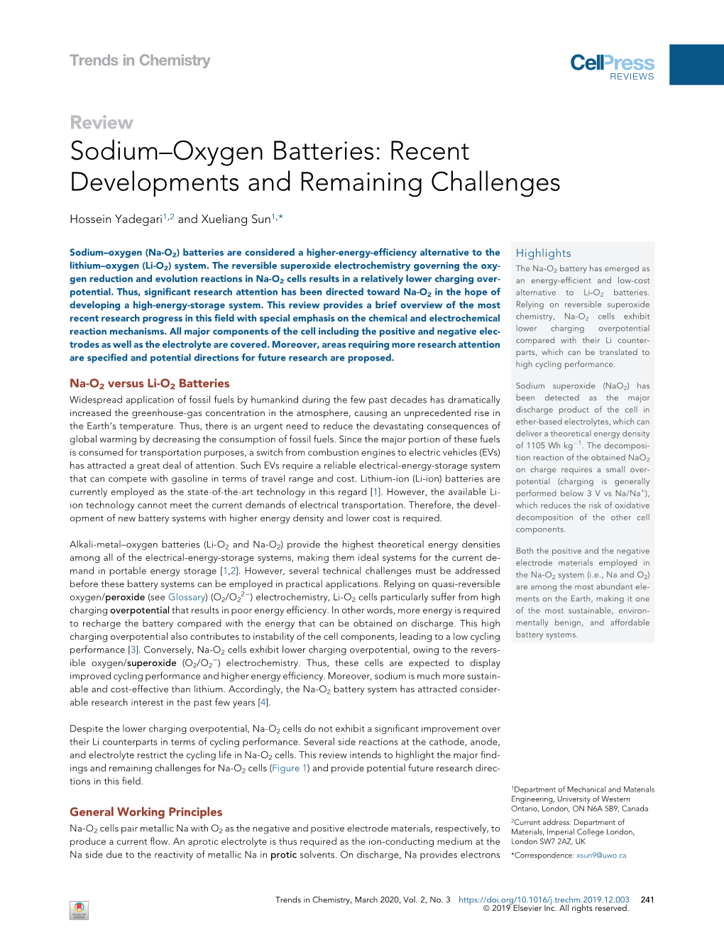 Sodium-Oxygen Batteries