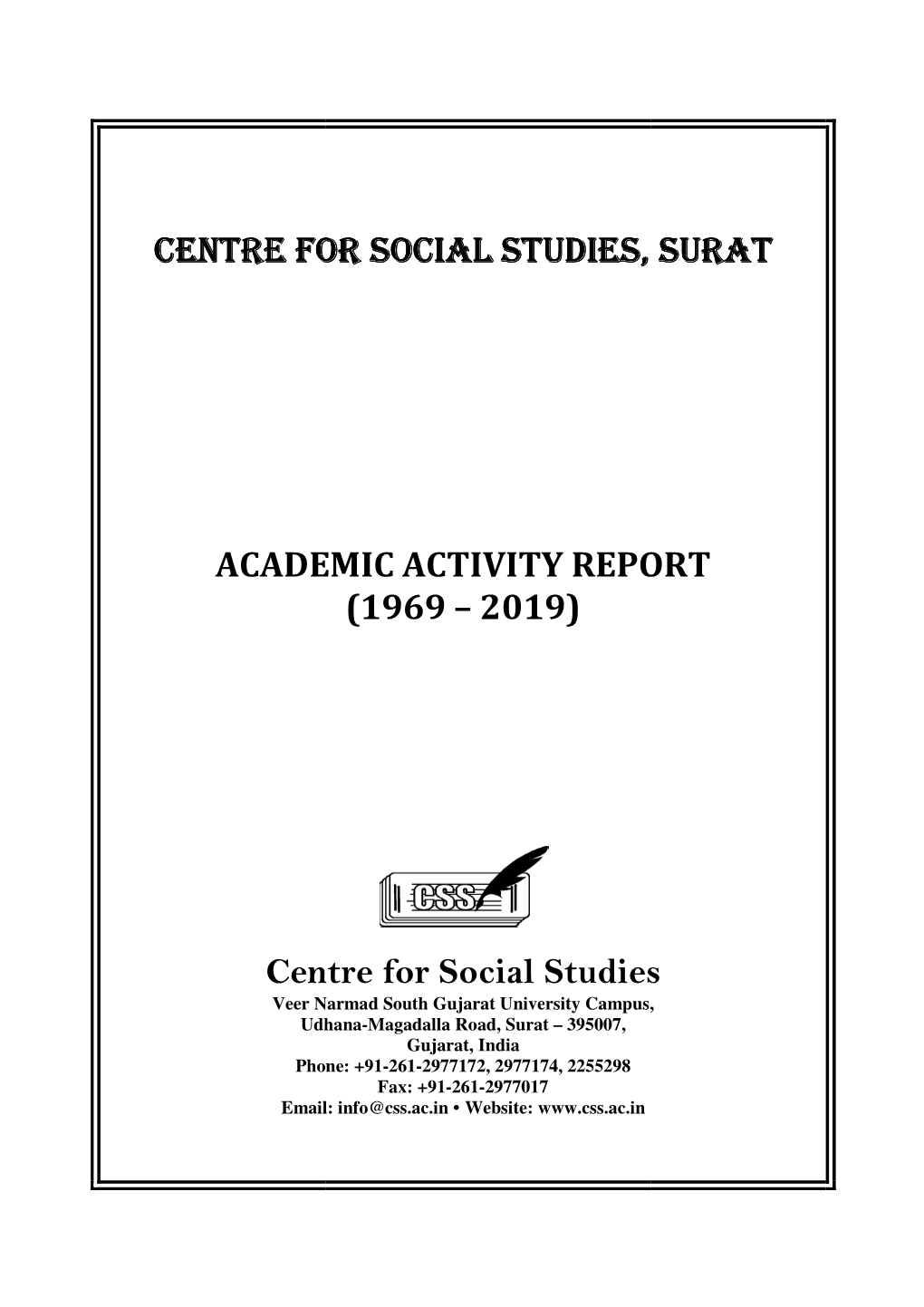 Academic Activity Report (1969 – 2019)