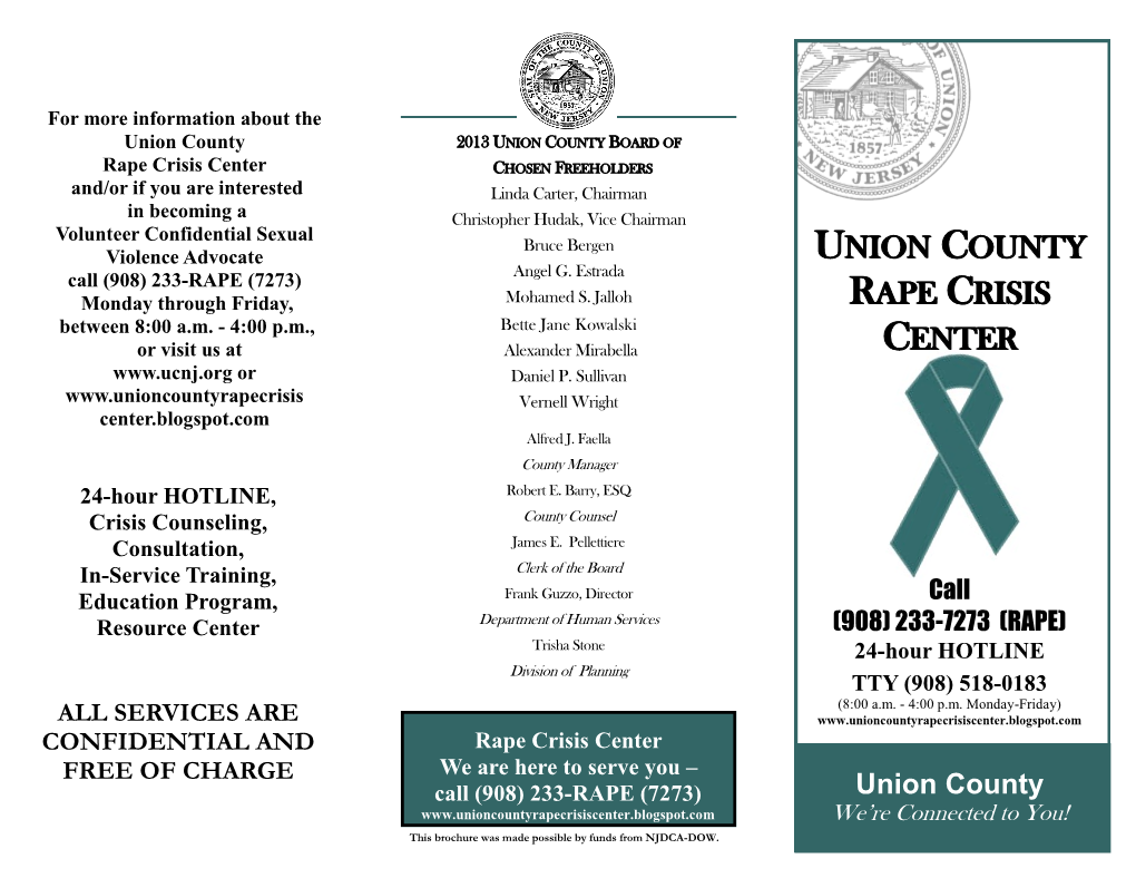 What Is the Union County Rape Crisis Center?